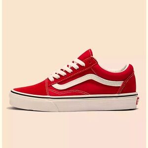 Vans red suede sneakers